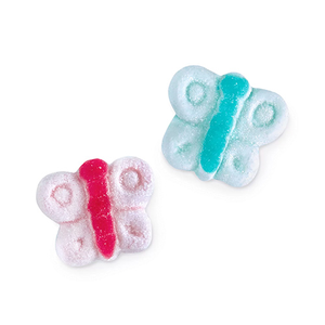 Bulgari Pink & Blue Butterflies Strawberry Marshmallow Gluten Free Sweets 100g