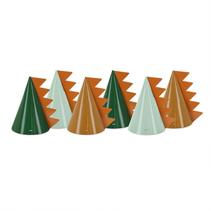 Dinosaur Party 3D Recyclable Cone Hats - Pack of 6