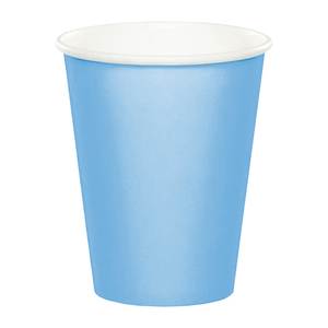 Baby Blue Paper Cups 270ml - Pack of 14