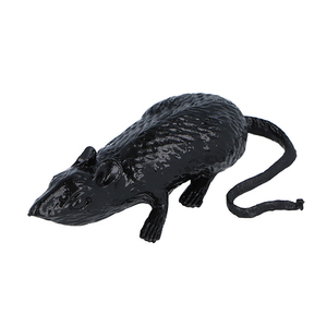 Mini Stretchy Black Rat 7cm