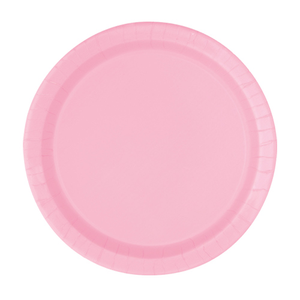 Lovely Pink Round Paper Plates 22cm - Pack of 16