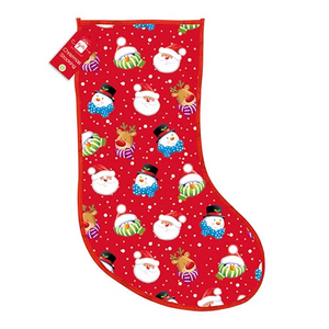 Santa Claus & Friends Cute Christmas Woven Present Stocking 59cm