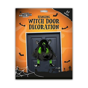 Green Witch Halloween Hanging Door Decoration 68cm