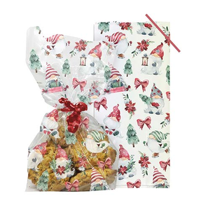 Gonk Christmas Clear Cello Gift Bags with Twist Ties - Pack of 20