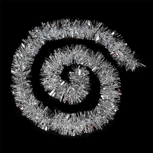 Silver Deluxe Christmas Tinsel 1.8m
