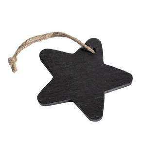 Star Shape Slate Hanging Christmas Tree Decoration 7.5cm