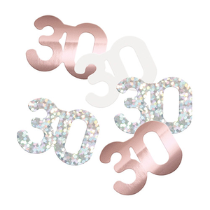 Rose Gold Glitz Age 30 Holographic Assorted Table Confetti 14g