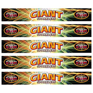 Giant Hand-Held Sparklers 25cm - 5 Packs of 5