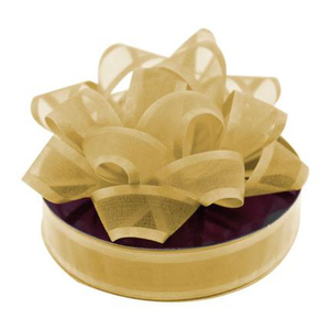Gold Ribbon Reel 1.5m with Organza Bow 13cm