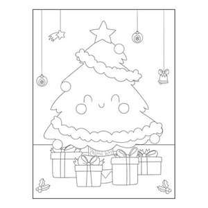 Christmas Tree A4 Colouring Sheet