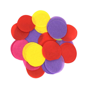 Multicoloured Round Flame Retardant Tissue Paper Confetti 25mm 14g