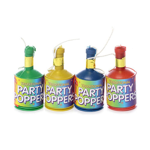 Assorted Colours Party Poppers - Pack of 20