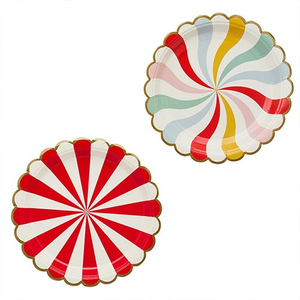 Circus Round Paper Plates 23cm - Pack of 8