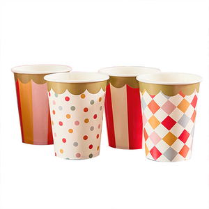 Circus Paper Cups 250ml - Pack of 8