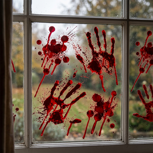 Bloody Hands Halloween Window Stickers