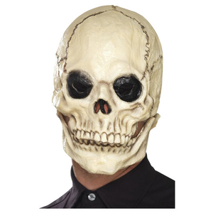 White Skull Latex Unisex Fancy Dress Face Mask