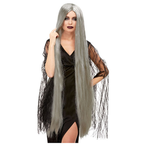 Witchy Grey Extra Long Straight Hair Wig
