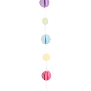 Pastel Colours Circles Fun String Balloon Tail 155cm