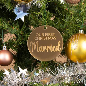First Christmas Married Bauble Decoration