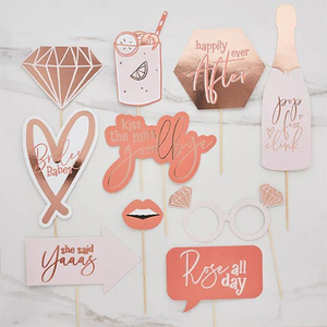 She Said Yaaas Hen Party Photo Booth Props - Pack of 10