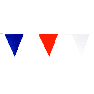 Red, White &amp; Blue Plastic Pennant Bunting 40m (5 x 8m)