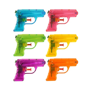 Assorted Plastic Water Pistol Gun Toy 11cm - Pack of 6