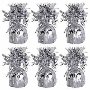 Silver Foil Balloon Weights - Pack of 6