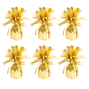 Soft Gold Foil Balloon Weights - Pack of 6
