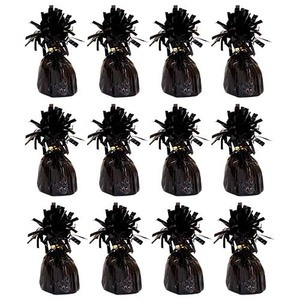 Black Foil Balloon Weights - Pack of 12