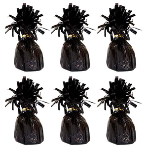 Black Foil Balloon Weights - Pack of 6