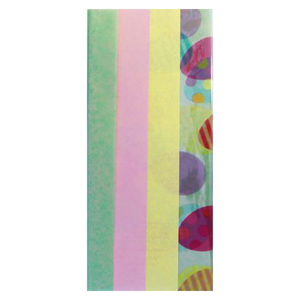 Pastel Tissue Paper and Easter Egg Cellophane Basket Gift Wrap Pack - Pack of 6