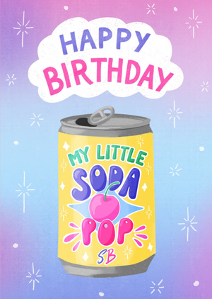 Happy Birthday My Little Soda Pop Card