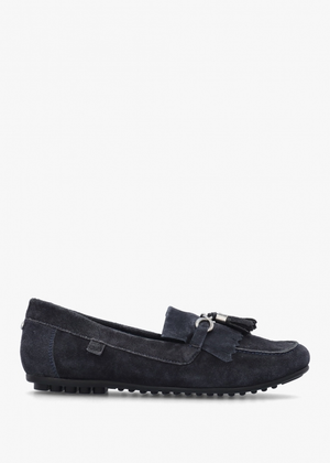 Essana Navy Suede Tassel Loafers