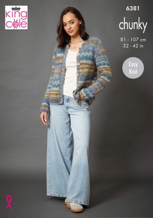 Cardigan and Sweater in King Cole Flair Chunky (6381)