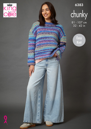 Sweater and Cardigan in King Cole Flair Chunky (6383)