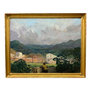 “After the Storm, Sicily” Large Oil on Canvas Painting by Hazard Durfee.