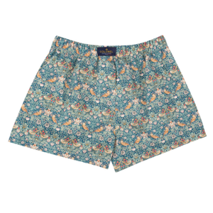 Liberty Emerald Strawberry Thief Boxer Shorts (M)
