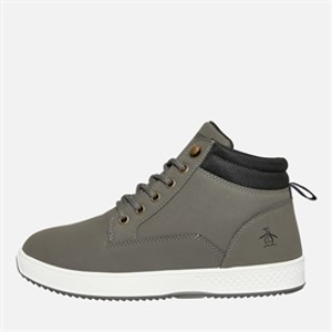 Original Penguin Mens Furrow Hi-Top Trainers Charcoal