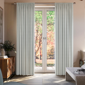 Shima Faux Silk, Silver - Made to Measure Curtains