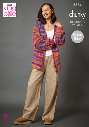 Sweater and Cardigan in King Cole Flair Chunky (6384)