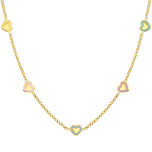 Fairy Icons Gold Plated Heart Mix Necklace
