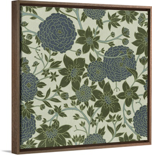 Puff Ball Vines Blue Green