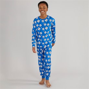Kangaroo Poo Boys Football Pyjama Set Blue