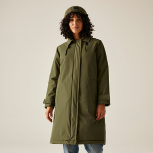 Regatta Womens Orla Mac Waterproof Jacket - 14 / Military Green(FlowerBlue)