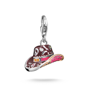 Classic Silver CZ Howdy Cowboy Hat Charm