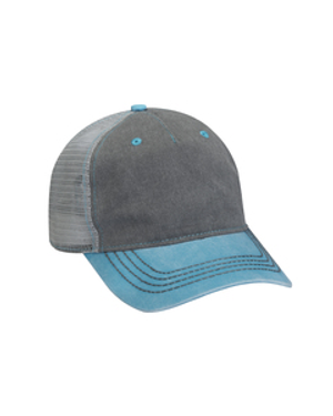 Adams EN102 Pigment-Dyed Twill & Mesh 5 Panel Trucker Cap