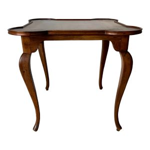 1960's Italian Hollywood Regency Star Inlay Cherry Game Table