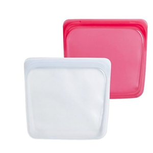 Stasher - Sandwich Set Clear/Raspberry 2pce
