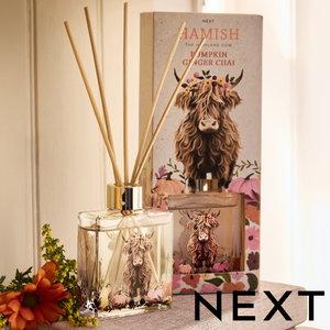 NEXT Hamish the Highland Cow Pumpkin & Ginger 70ml Diffuser