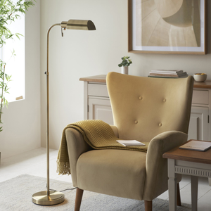 114205 Pharmacy Reader Floor Lamp Antique Brass